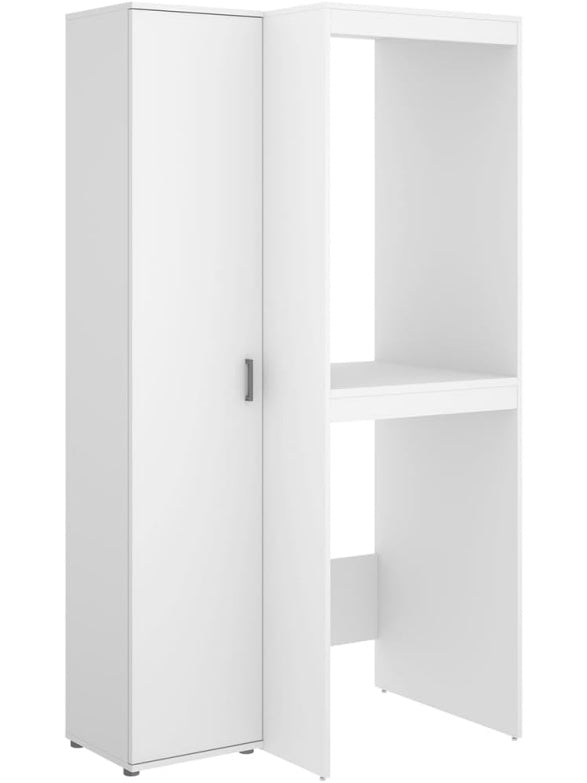 Mueble para Lavadora y Secadora con Armario Superior, Columna de Lavanderia Multifuncion con Espacio de Almacenaje